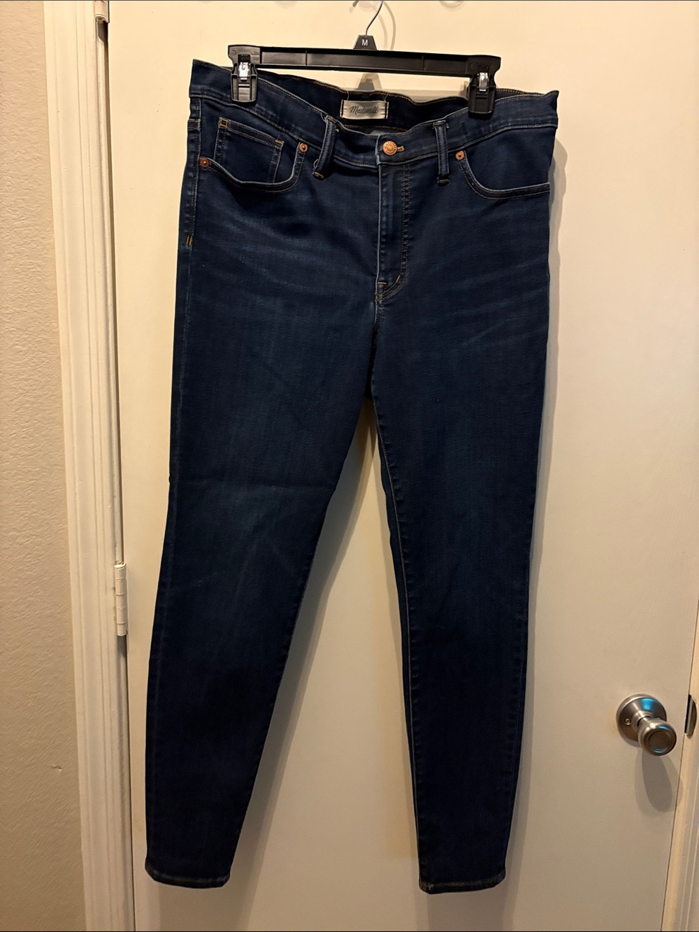 Madewell Dark Blue Women’s Jeans - 9” High-Rise Skinny Size 32x27 when laid flat